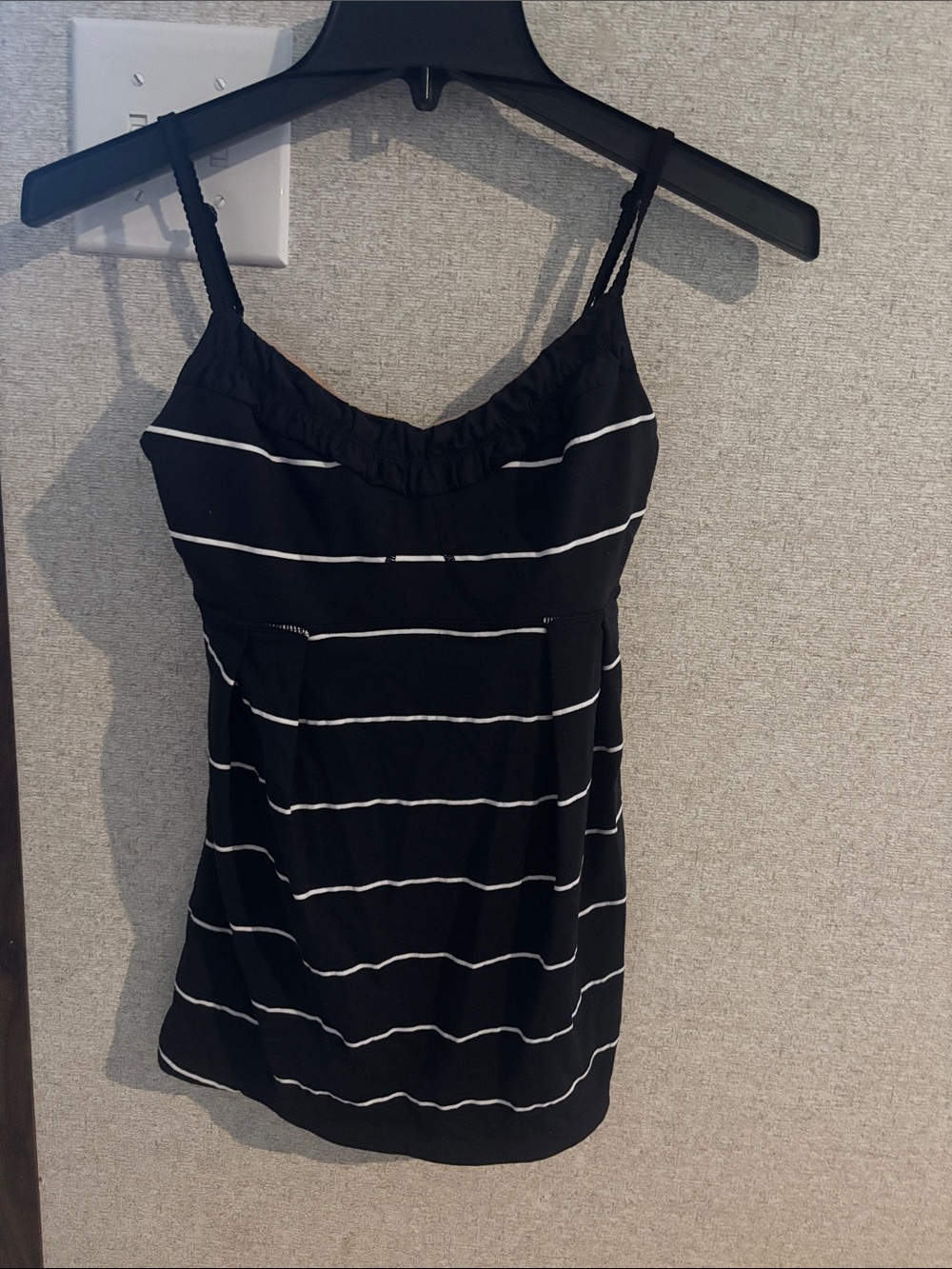 lululemon athletica Black Striped Spaghetti Strap Camisole